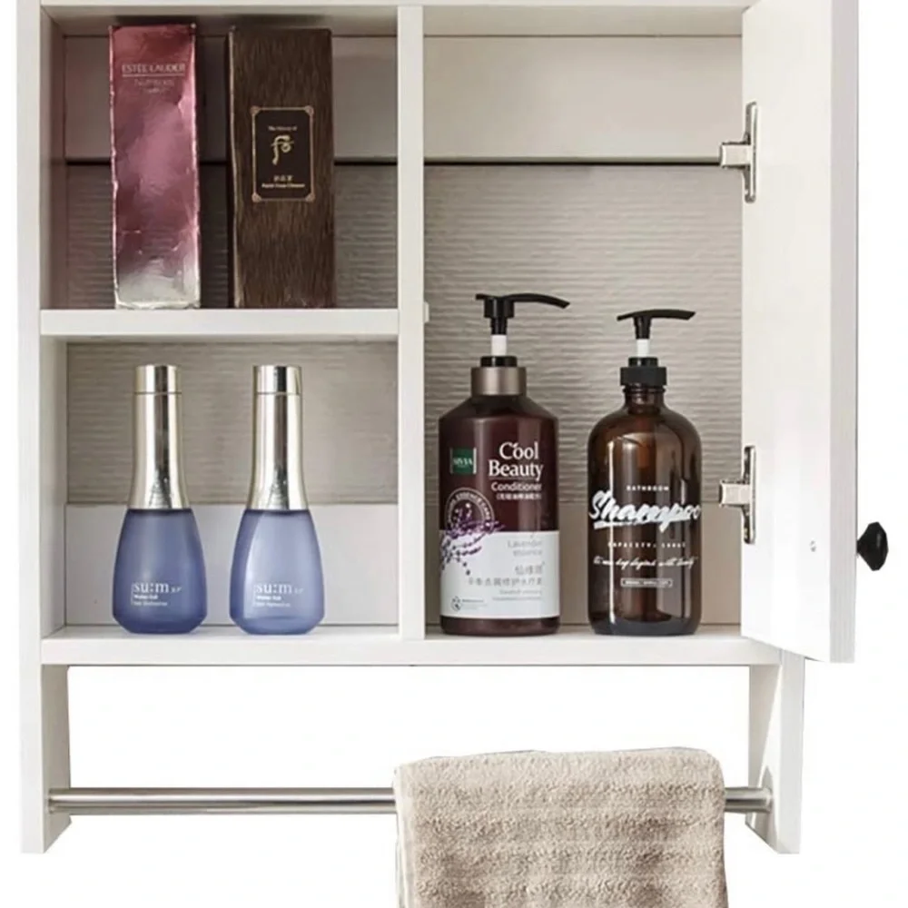 New white bathroom medicine cabinet with mirror